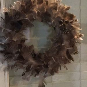 Beautiful feathery wreath